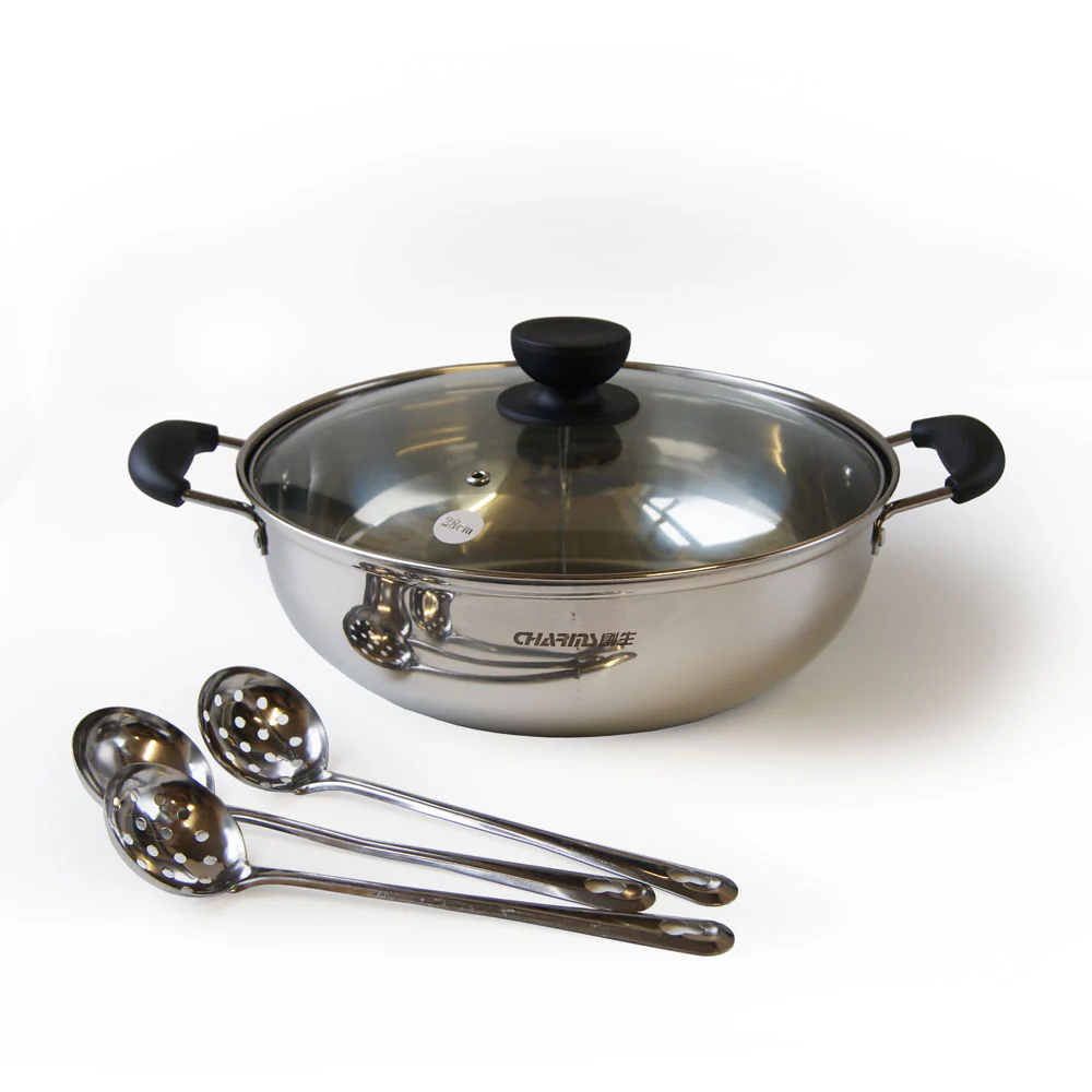 Stainless Steel Chinese Hot Pot - 28cm