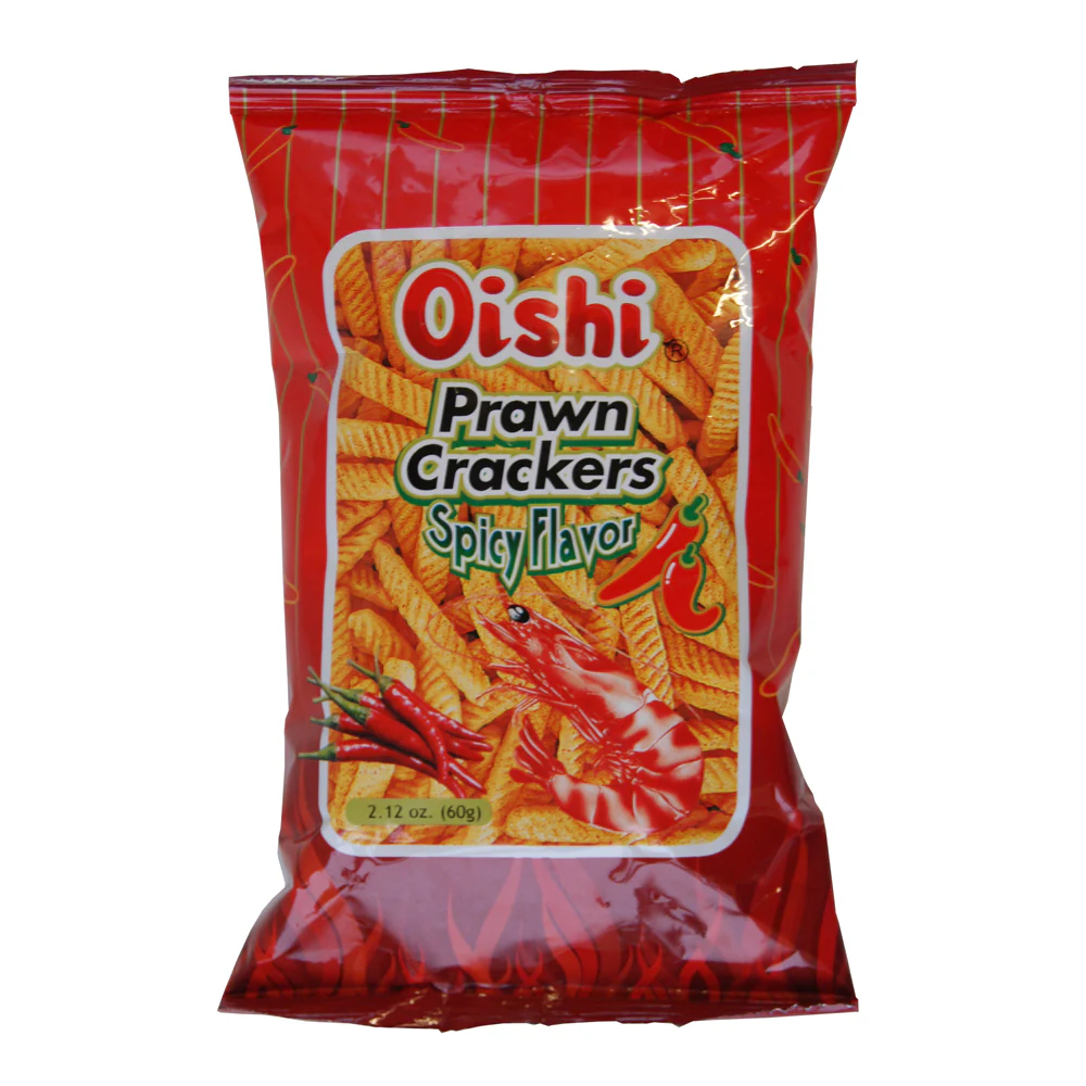 Oishi Prawn Crackers Spicy Flavour - 60g