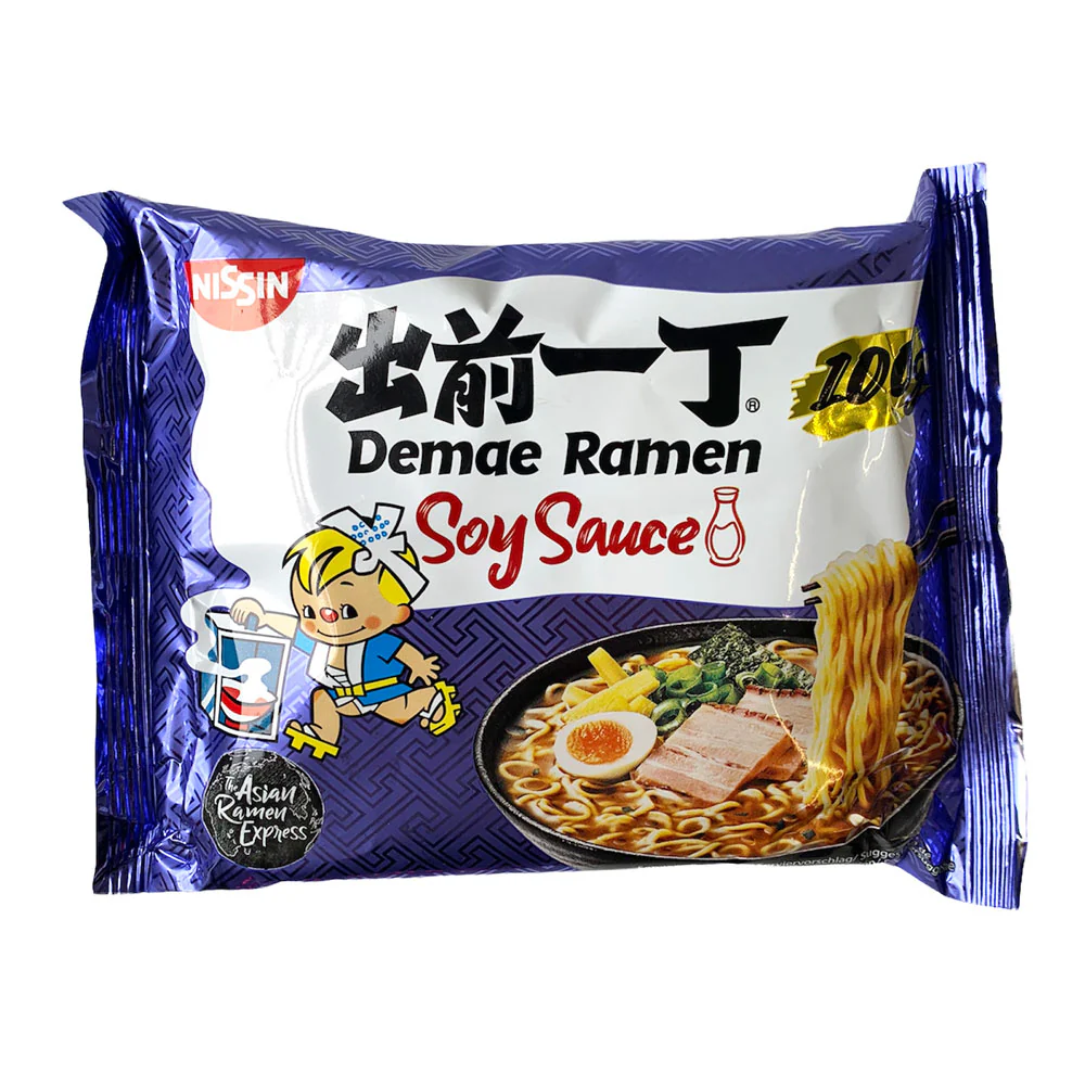 Nissin Demae Ramen Soy Sauce Flavour Instant Noodles - 100g