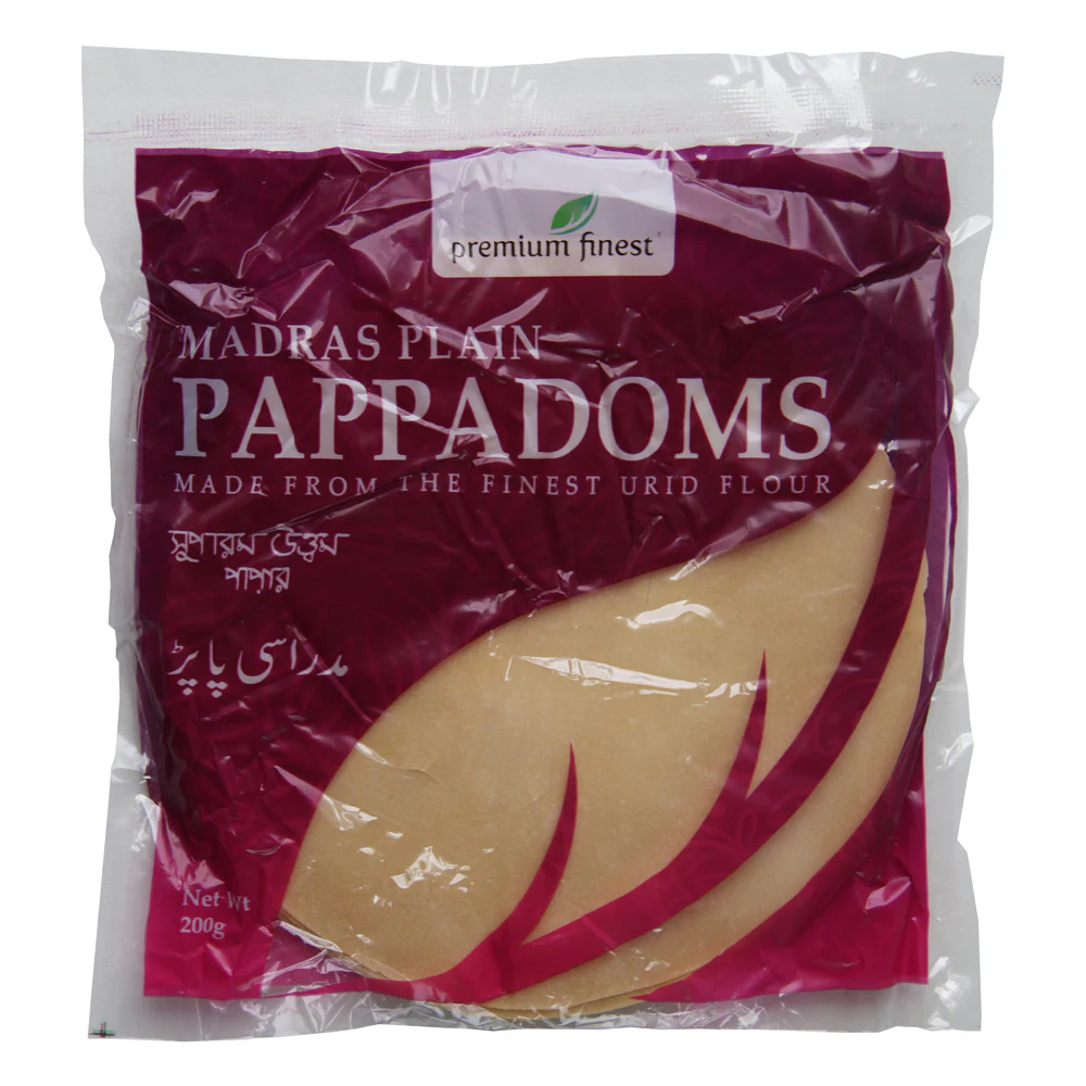 Premium Finest Madras Plain Pappadoms - 200g