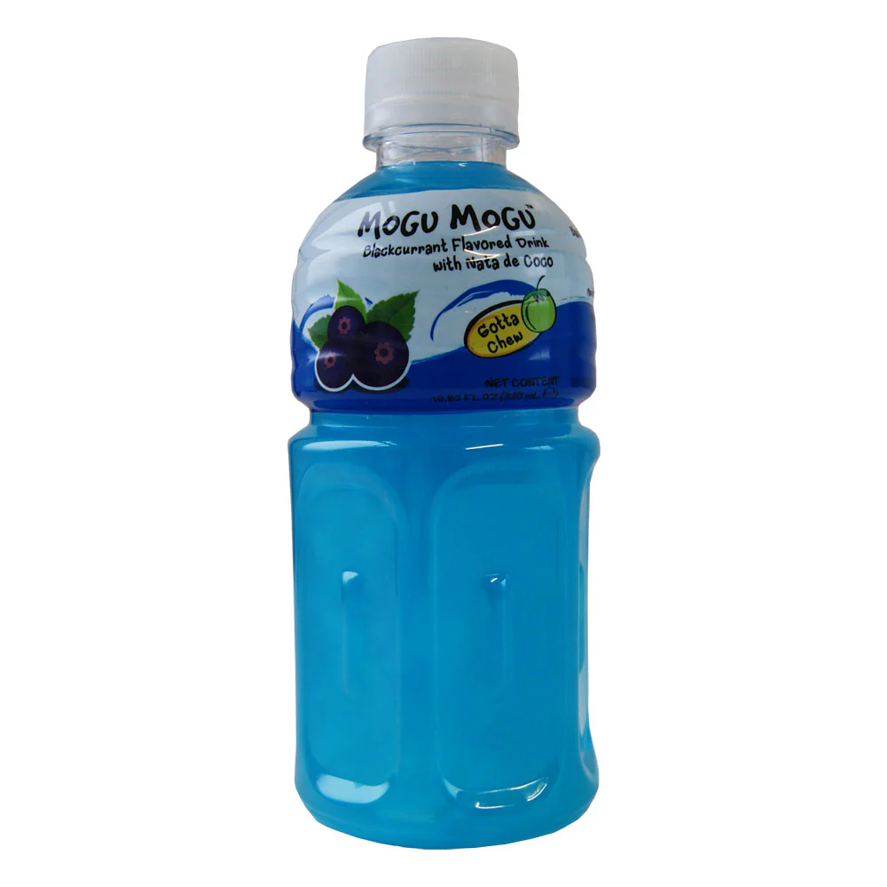 Mogu Mogu Blackcurrant Flavoured Drink with Nata de Coco - 320ml