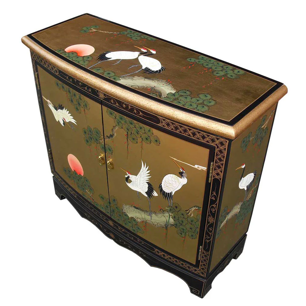 Gold Lacquer TV Stand