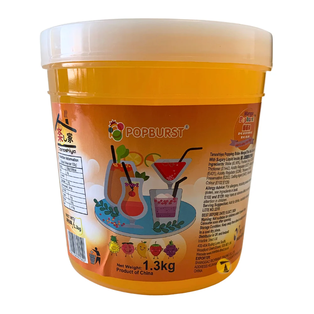 Tanoshiya Popping Bobba Mango - 1.3kg