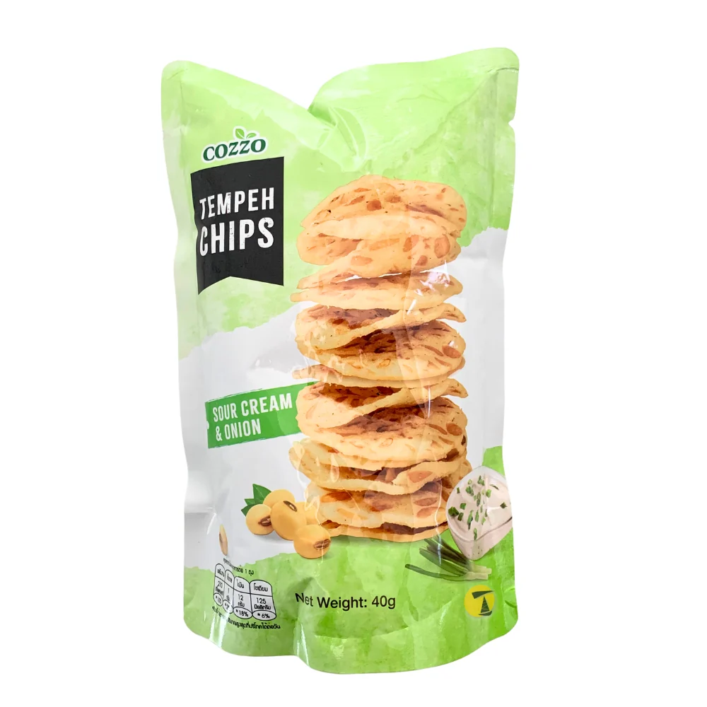 Cozzo Tempeh Chips Sour Cream & Onion Flavour - 40g