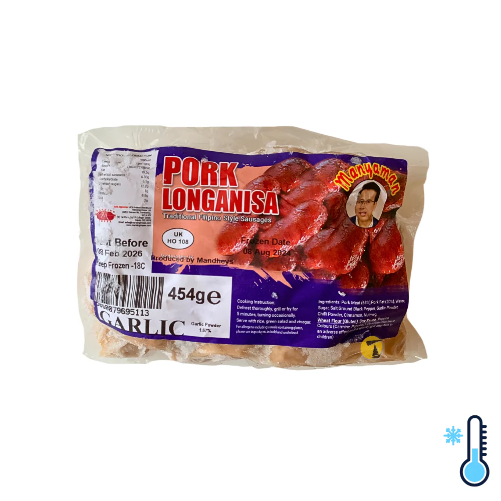 Mandhey's Manyaman Pork Longanisa - Garlic - 454g [FROZEN]