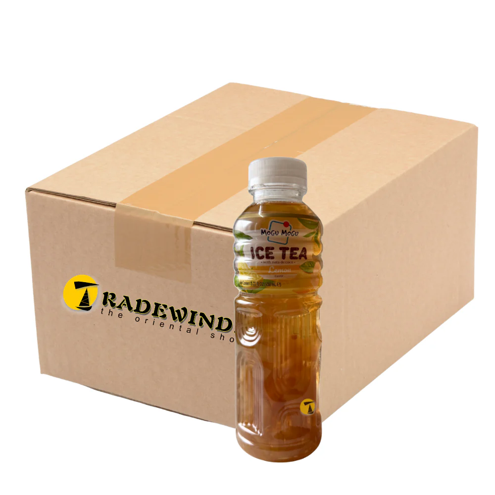 Mogu Mogu Lemon Flavoured Ice Tea with Nata de Coco - 24x450ml