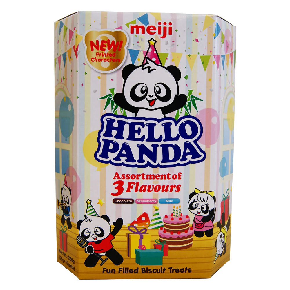 Hello Panda Assorted Flavour Filled Biscuit - 10 x 26g Packets