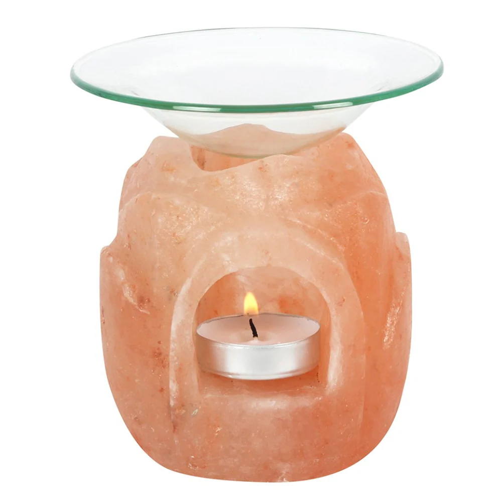 Lotus Flower Shaped Himalayan Salt Oil Burner