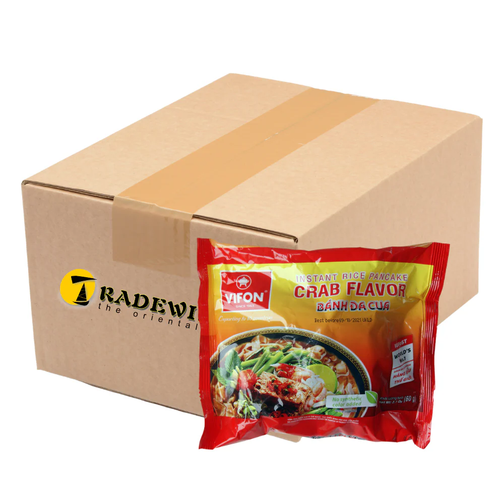 Vifon Instant Rice Pancake Noodles Crab Flavour - 30x60g