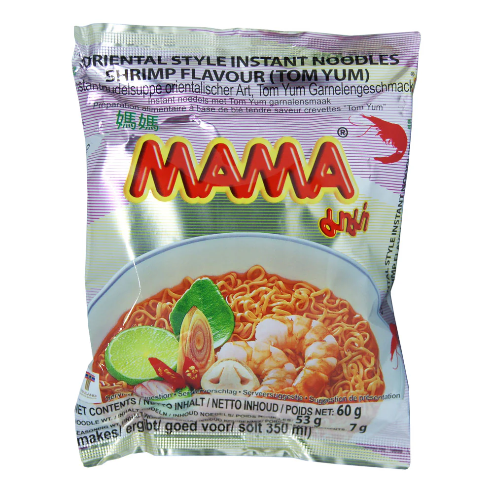 Mama Shrimp Flavour Tom Yum Flavour Noodles - 55g