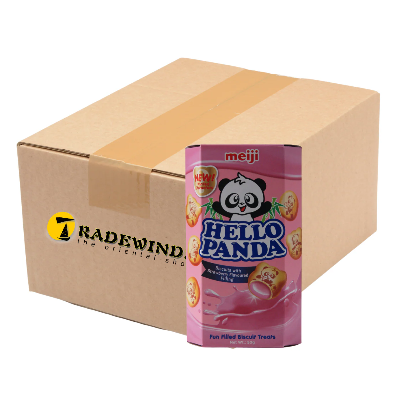 Hello Panda Strawberry Filled Biscuits - 2x(10x50g)