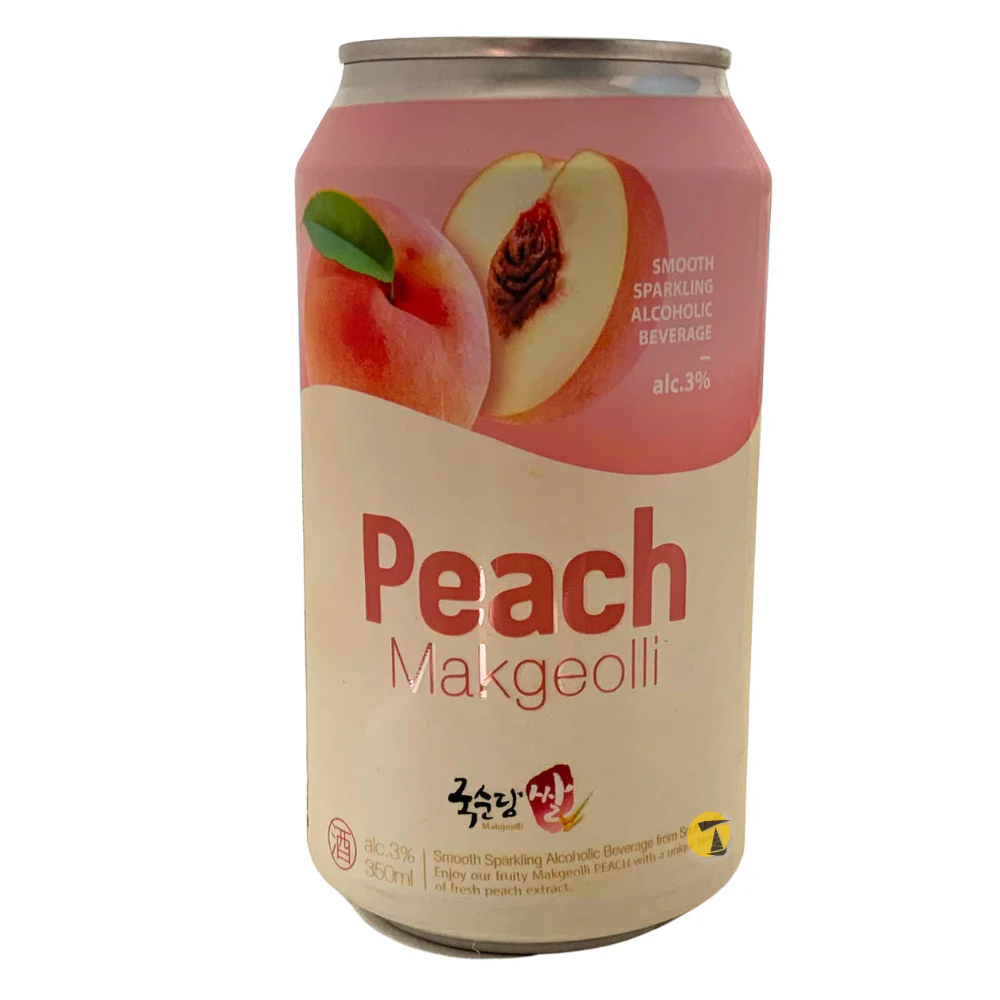 Kooksoondang Korean Rice Wine (Makgeolli) - Peach Flavour - 350ml