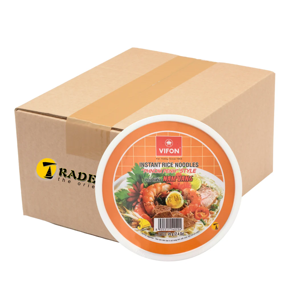 Vifon Vietnamese Instant Rice Noodle Bowl Phnom Penh Flavour - 12x70g