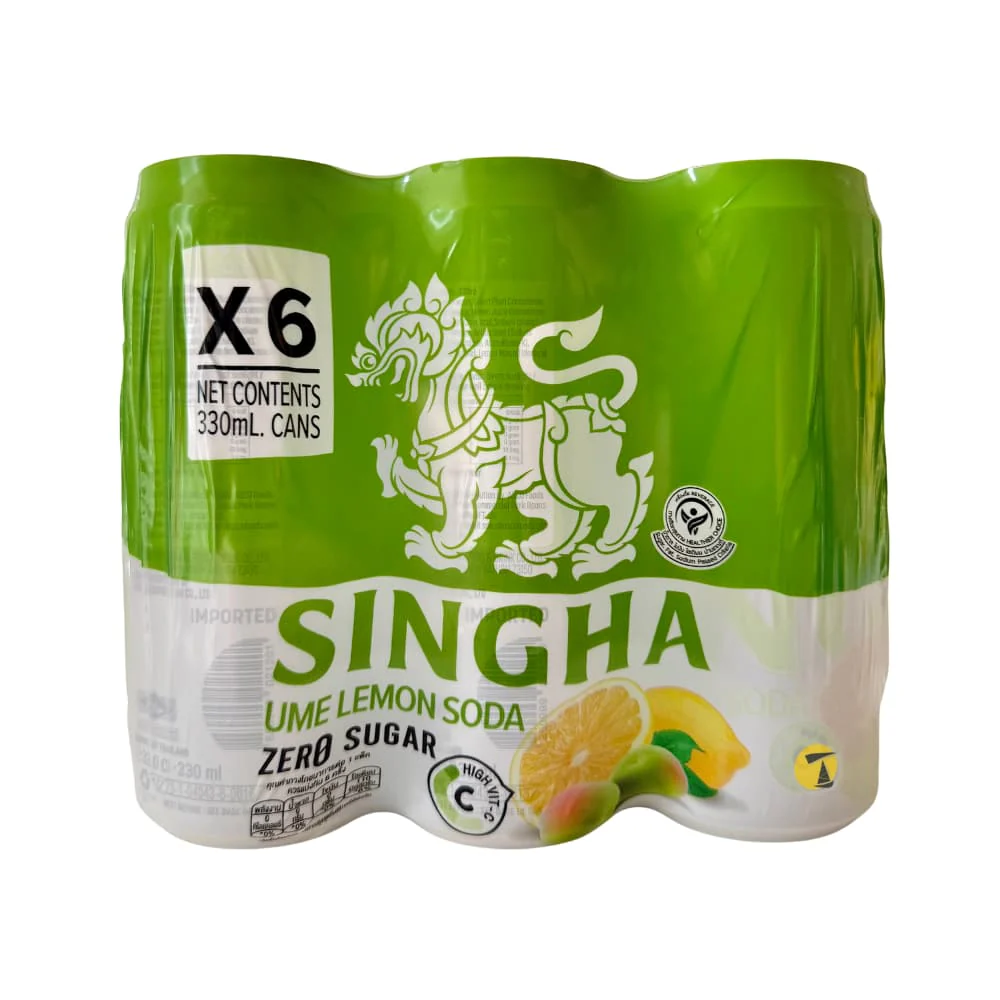 Singha Ume Lemon Soda - 6x330ml