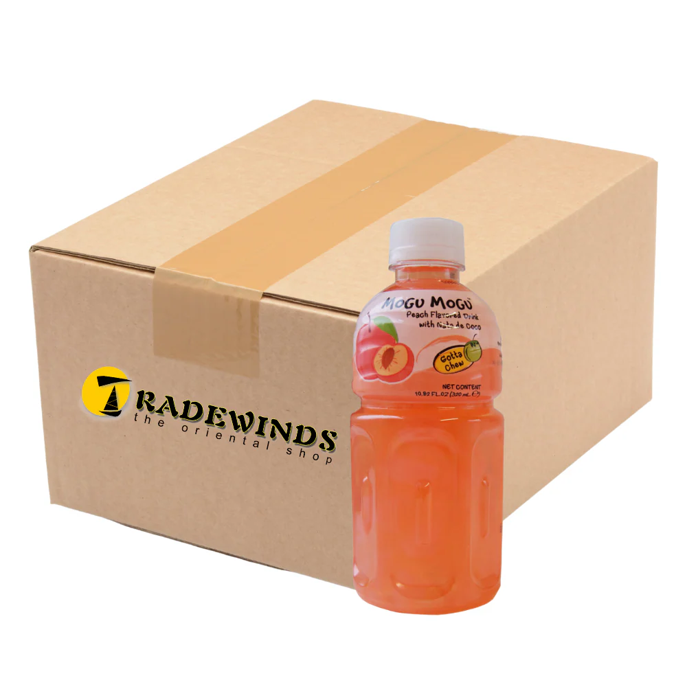 Mogu Mogu Peach Flavoured Drink with Nata do Coco - 24x320ml
