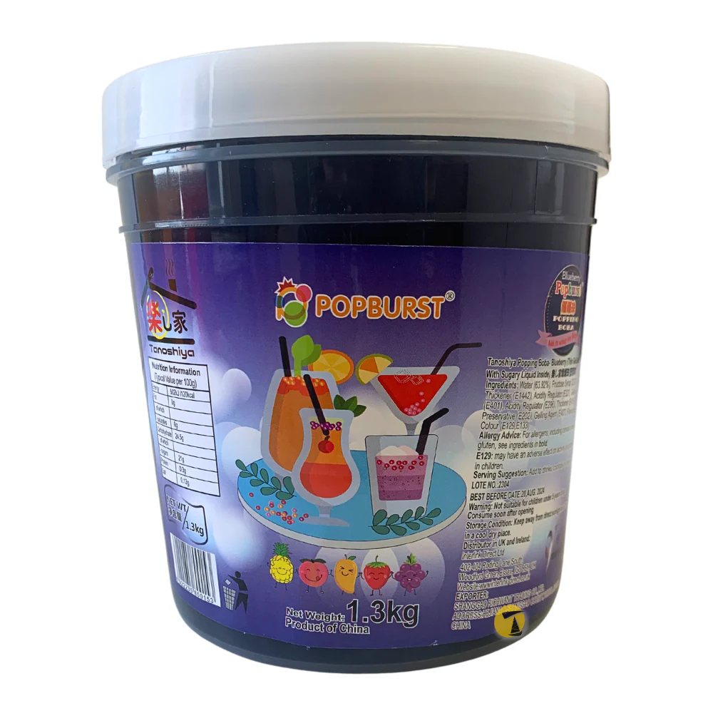 Tanoshiya Popping Bobba Blueberry - 1.3kg