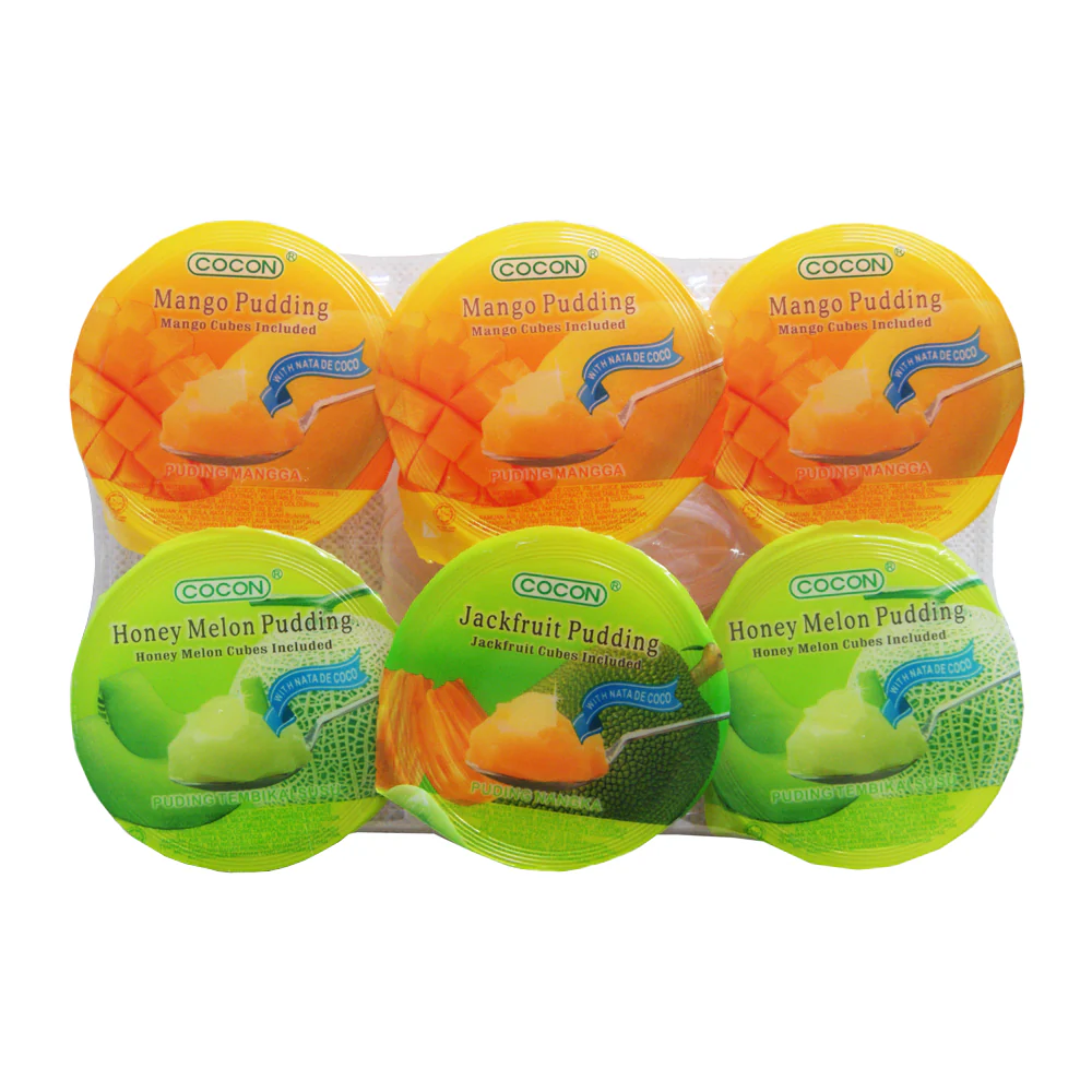Cocon Assorted Pudding with Nata de Coco - 6 x 118g