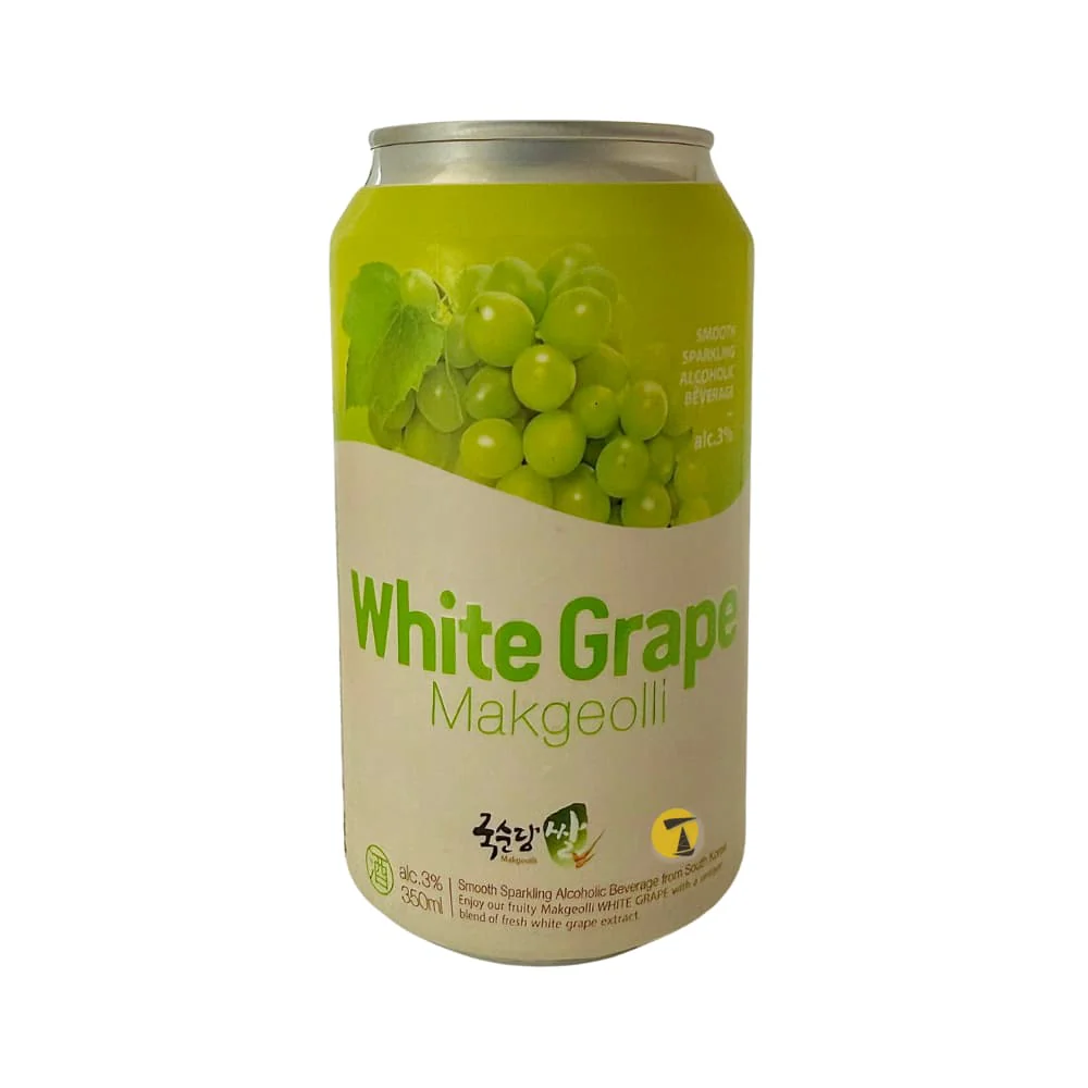Kooksoondang Korean Rice Wine (Makgeolli) - White Grape Flavour - 350ml