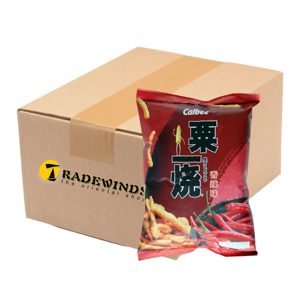 Calbee Grill-A-Corn Sticks Hot & Spicy - 20x80g