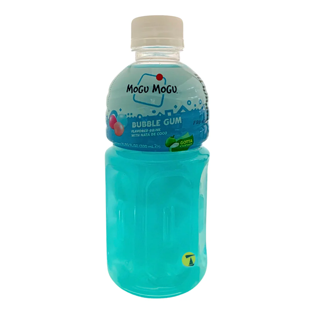 Mogu Mogu Bubble Gum Flavoured Drink with Nata de Coco - 6x320ml