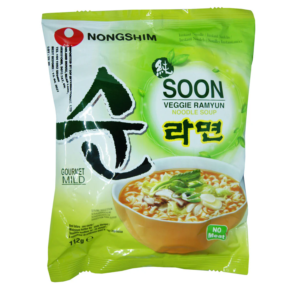 Nong Shim Veggie Ramen Mild Instant Noodle Soup - 112g