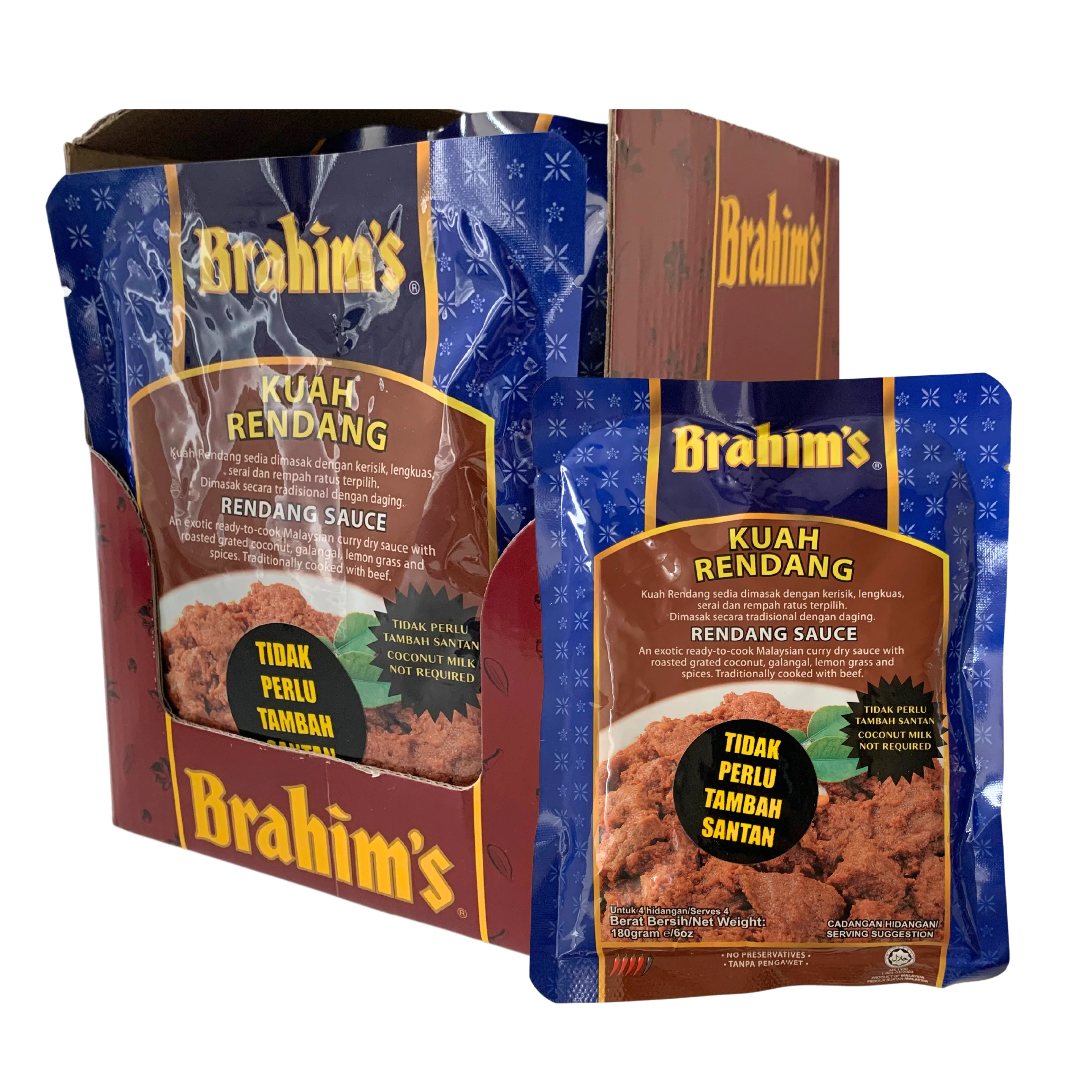 Brahim's Rendang Curry Sauce - 12 x 180g