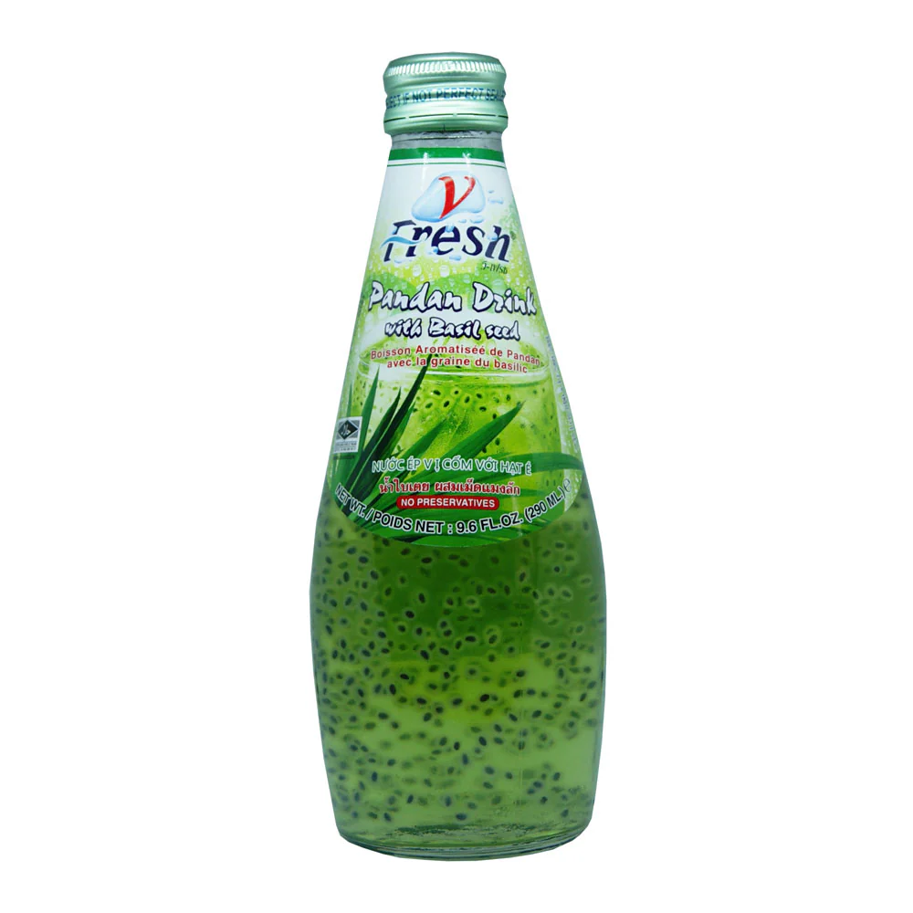 V Fresh Pandan Drink with Fresh Basil Seed - 290ml