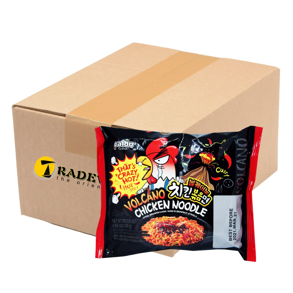Paldo Volcano Chicken Noodles Artificial Beef & Chicken Flavour - 16x140g