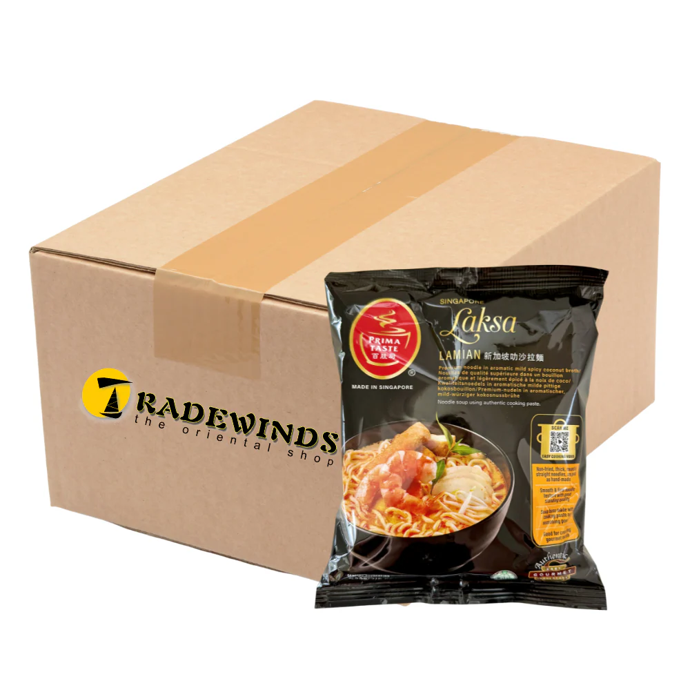 Prima Taste Instant Singapore Laksa La Mian Noodle Soup - 12x185g