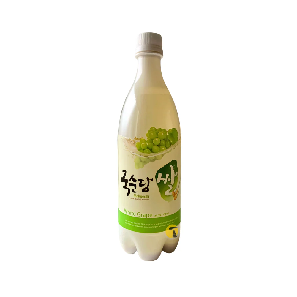 Kooksoondang Korean Rice Wine (Makgeolli) - White Grape Flavour - 750ml