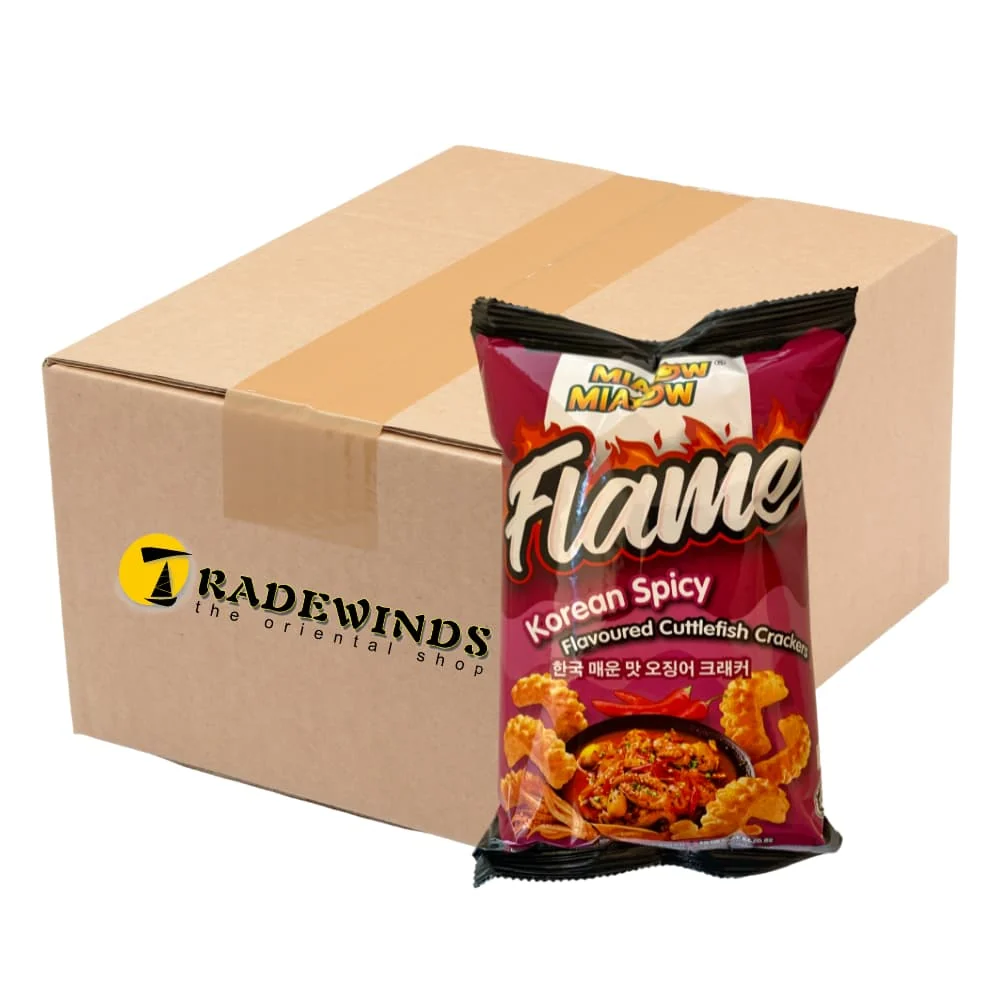 Miaow Miaow Flame Cuttlefish Cracker - Korean Spicy - 30x50g