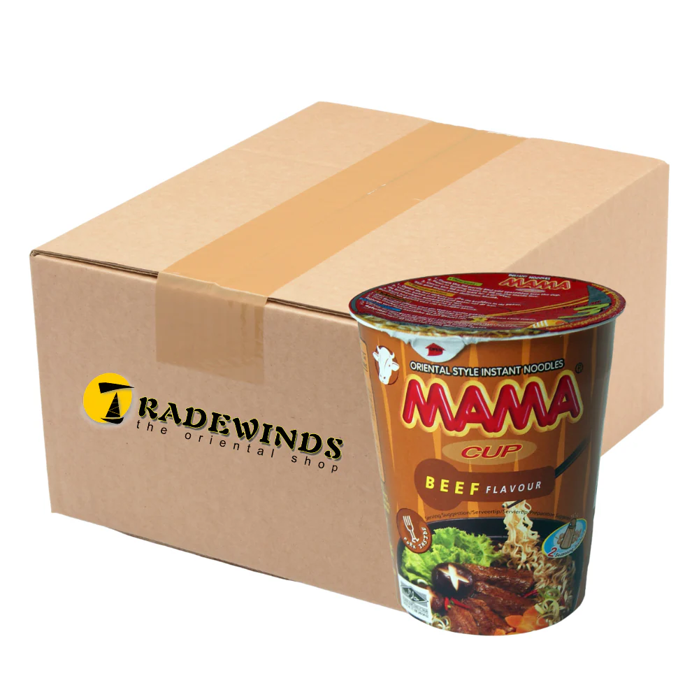 Mama Cup Noodles Beef Flavour - 12x70g