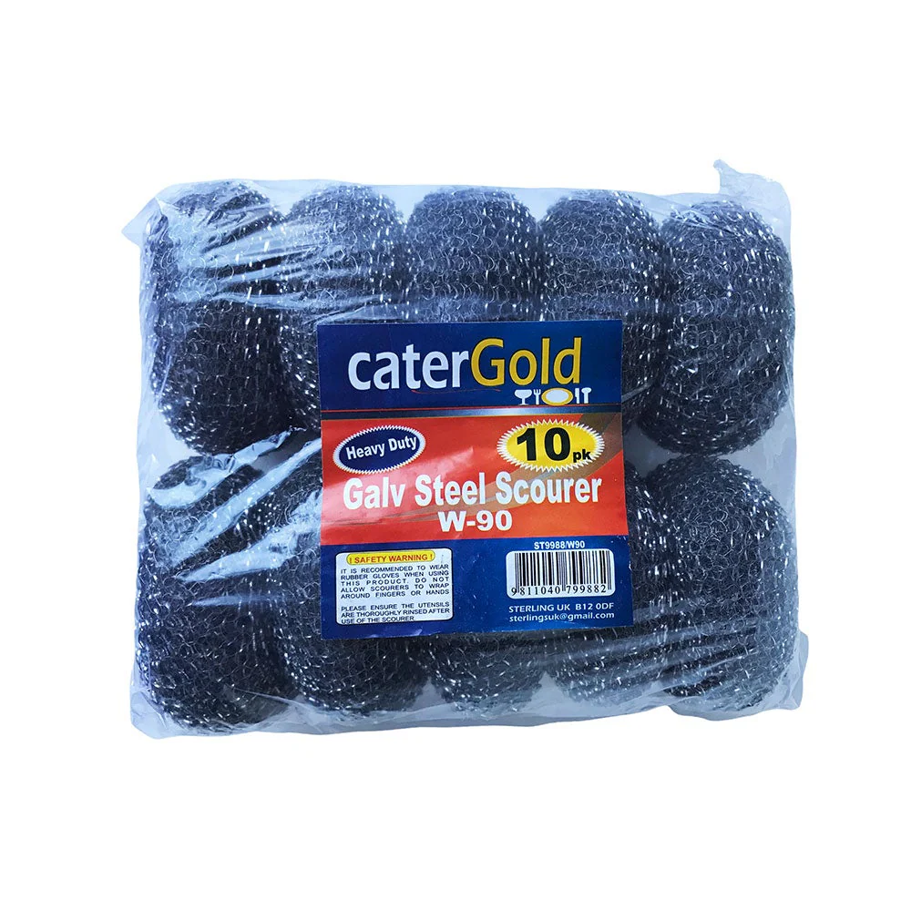 W-90 Heavy Duty Galvanised Scourers - 10 pcs