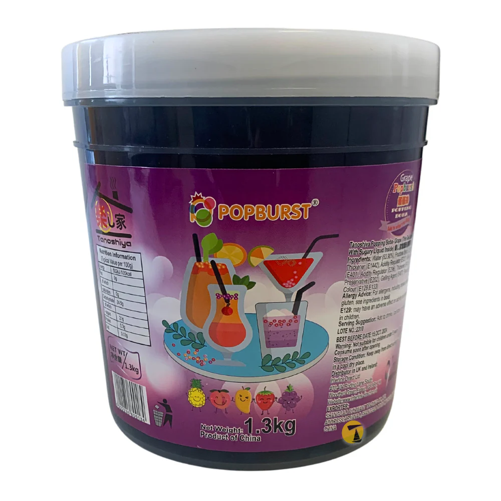 Tanoshiya Popping Bobba Grape - 1.3kg