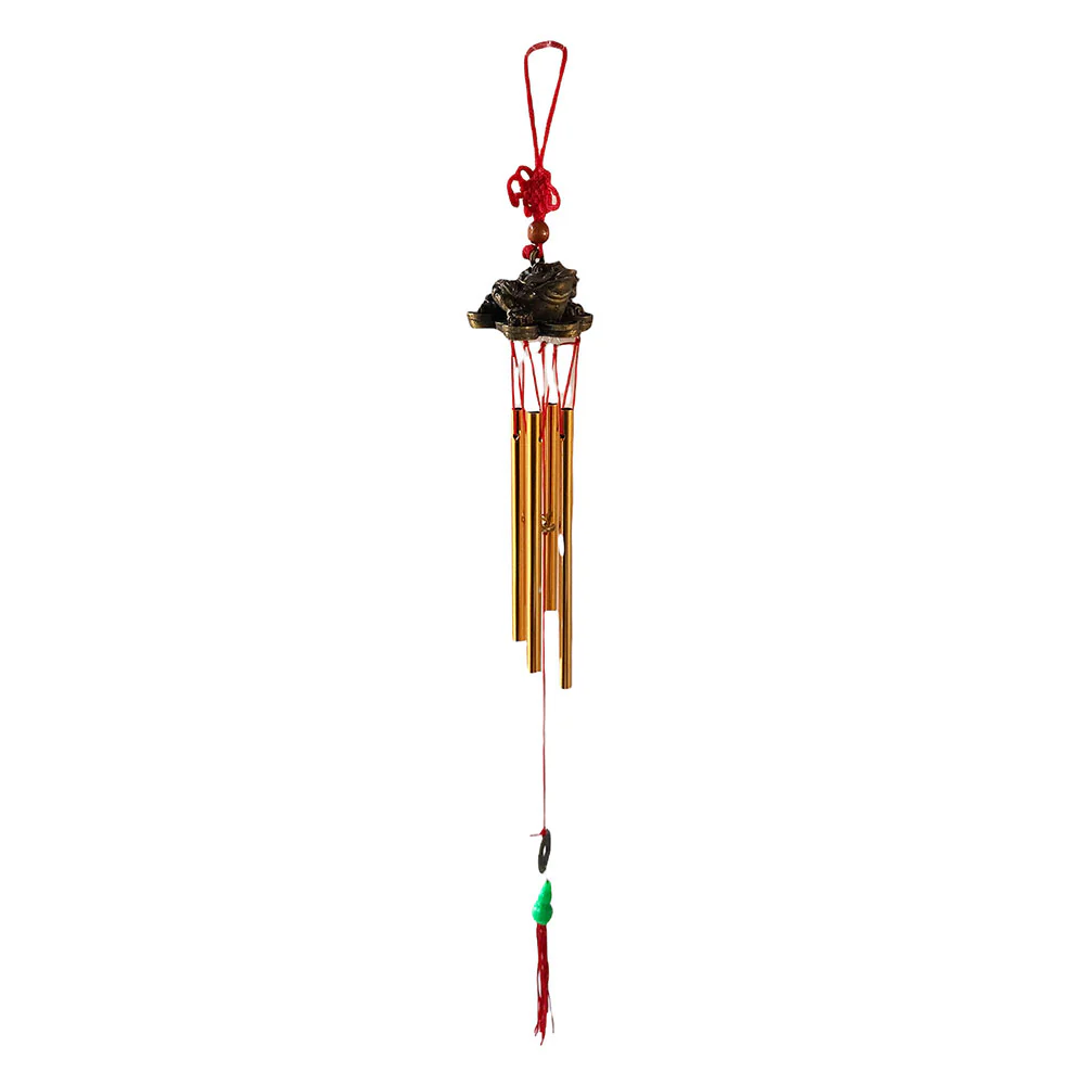 Lucky Frog with Coin Wind Chimes