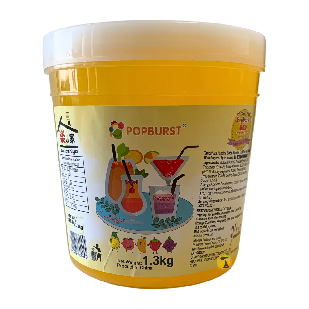 Tanoshiya Popping Bobba Passion Fruit - 1.3kg