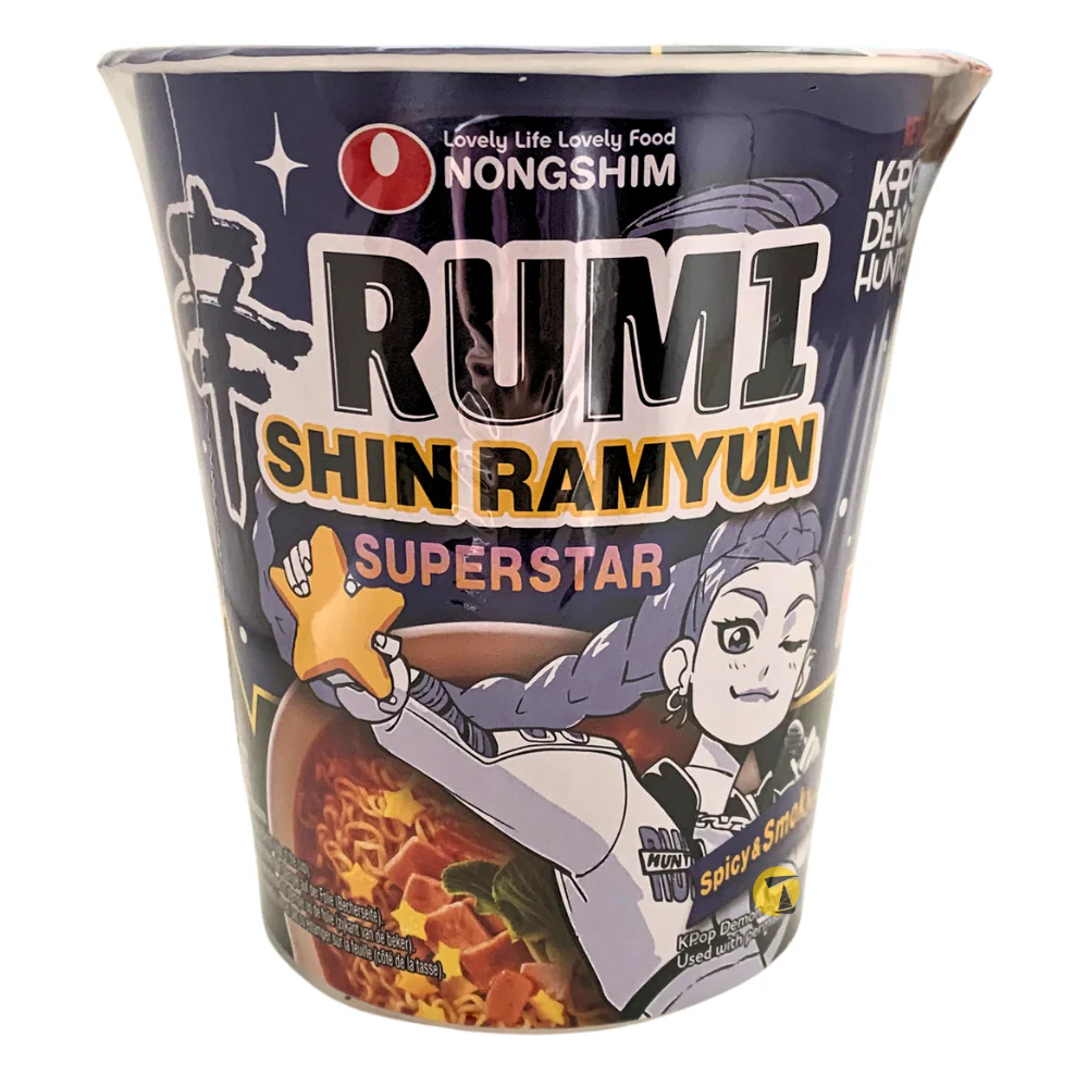 Nong Shim K-pop Demon Hunters Rumi Shin Ramyun Superstar Cup Noodle - Spicy & Smoky - 68g
