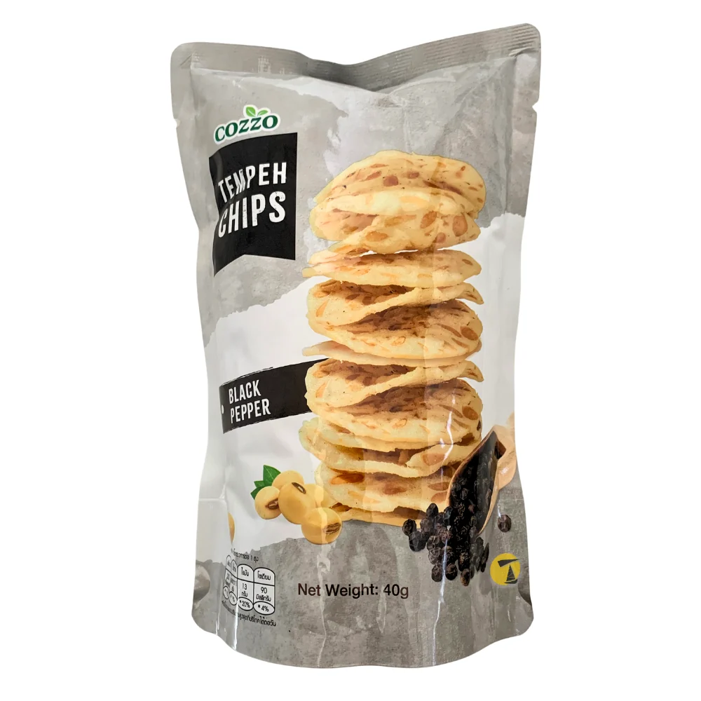 Cozzo Tempeh Chips Black Pepper Flavour - 40g