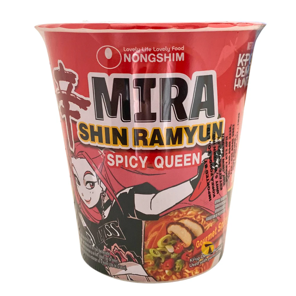 Nong Shim K-pop Demon Hunters Mira Shin Ramyun Spicy Queen Cup Noodle - Gourmet Spicy - 68g