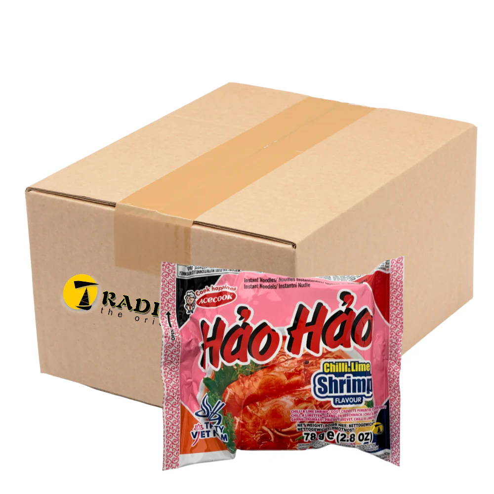 Acecook Hao Hao Chilli & Lime Shrimp Flavour Instant Noodles - 30x78g
