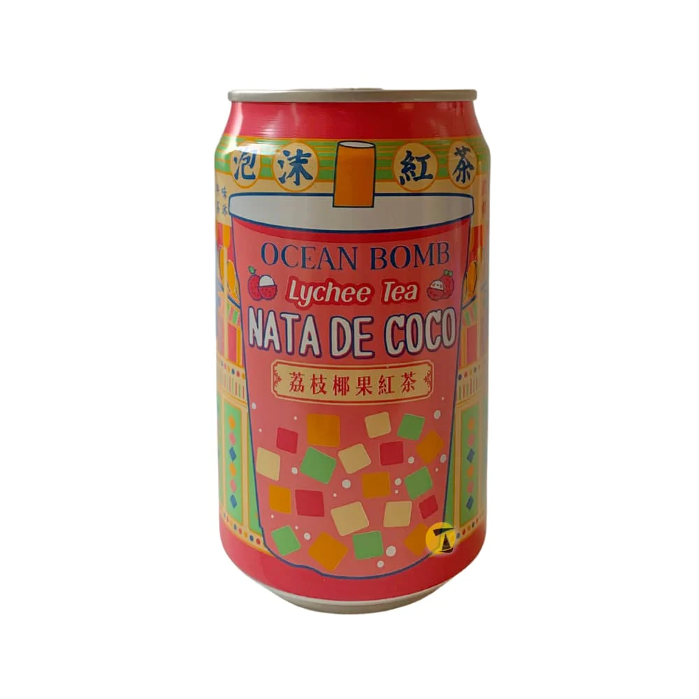 Ocean Bomb Lychee Tea Nata De Coco - 315ml