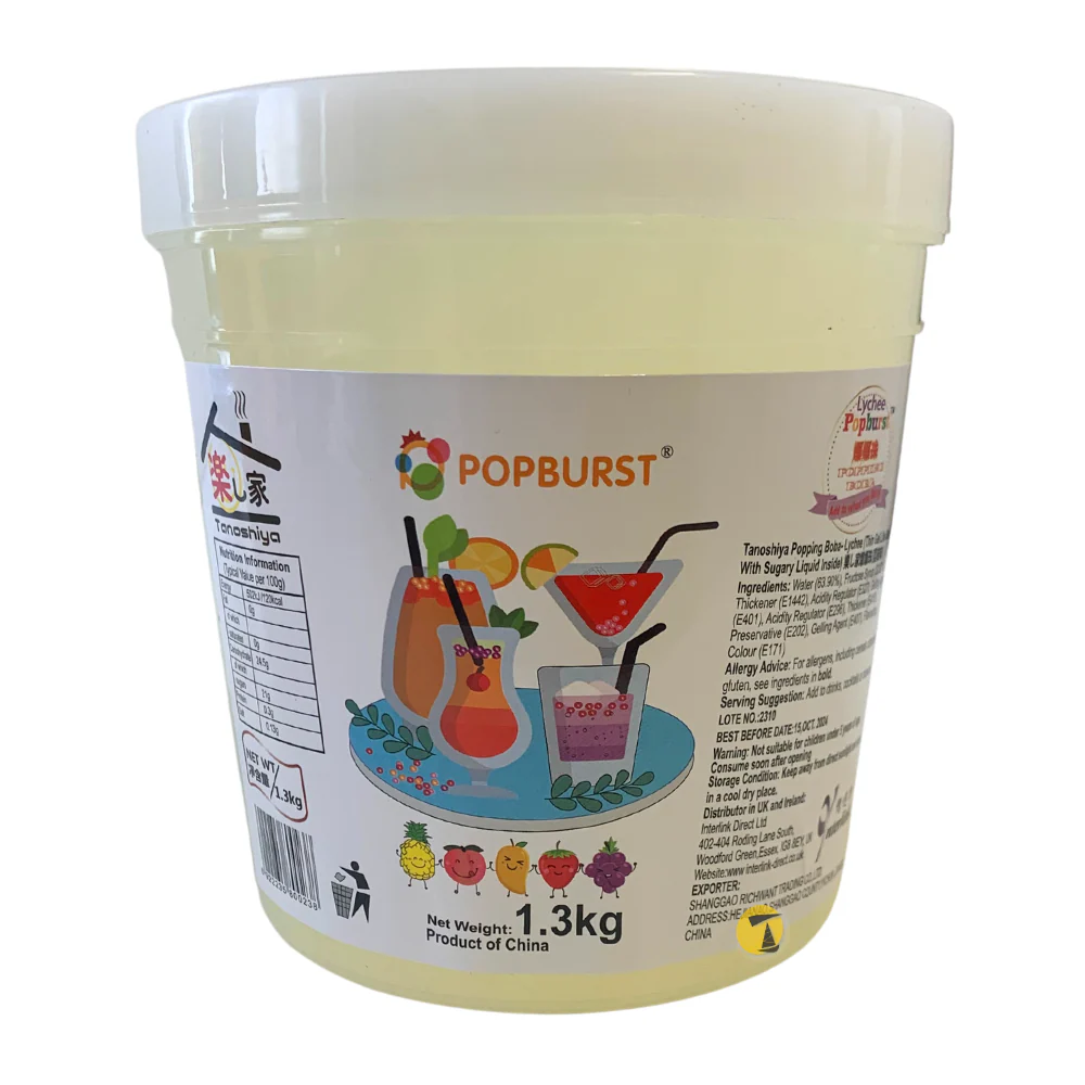 Tanoshiya Popping Bobba Lychee - 1.3kg