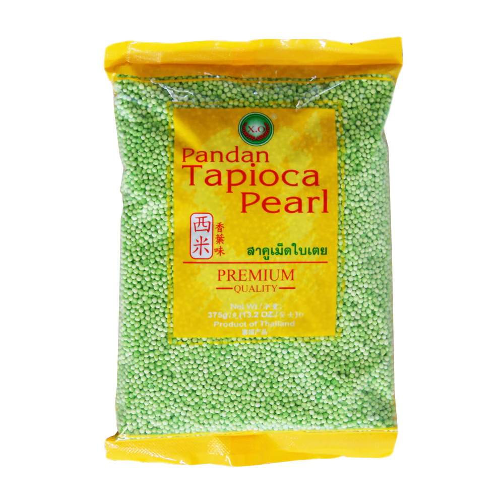 X.O Premium Quality Small Pandan Tapioca Pearl - 375g