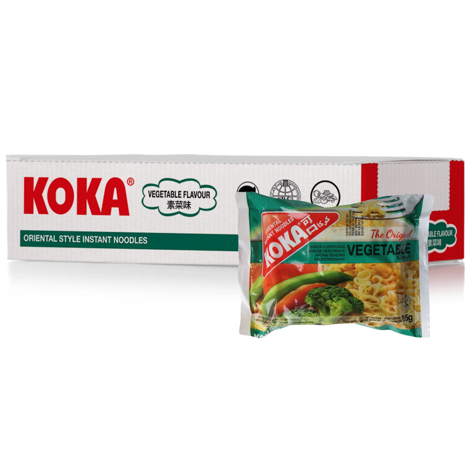 Koka Oriental Style Instant Noodle Vegetable Flavour - 30x85g
