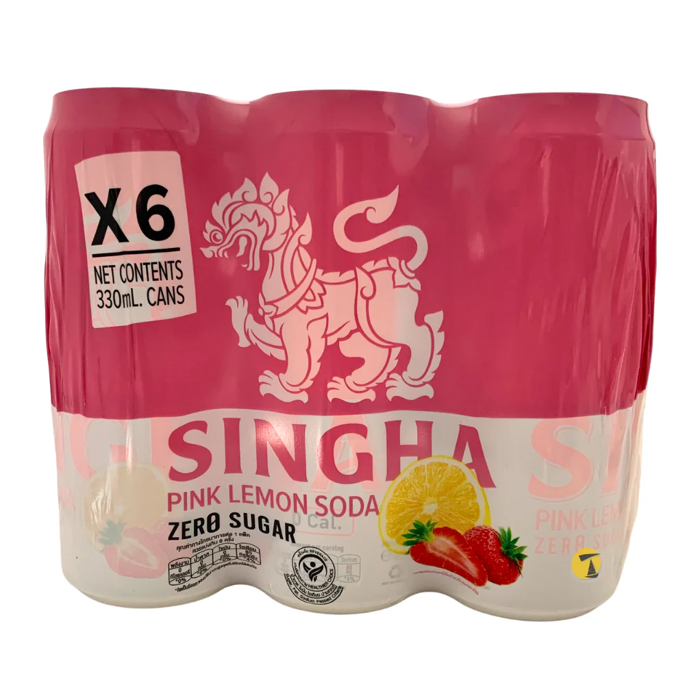 Singha Pink Lemon Soda - 6x330ml