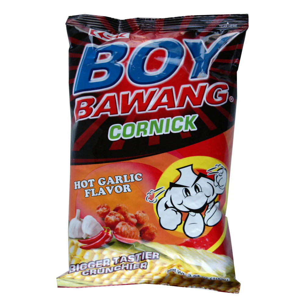 Boy Bawang Corn Snack - Hot Garlic Flavour - 90g