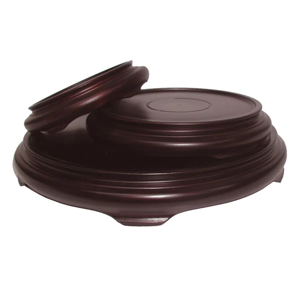 Traditional Chinese Wooden Vase Stand - 7.5cm