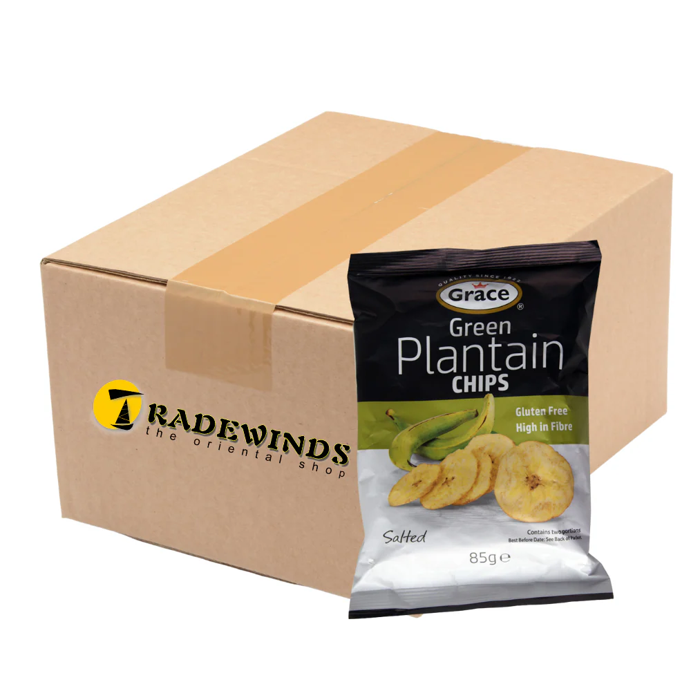 Grace Green Salted Plantain Chips - 9x85g