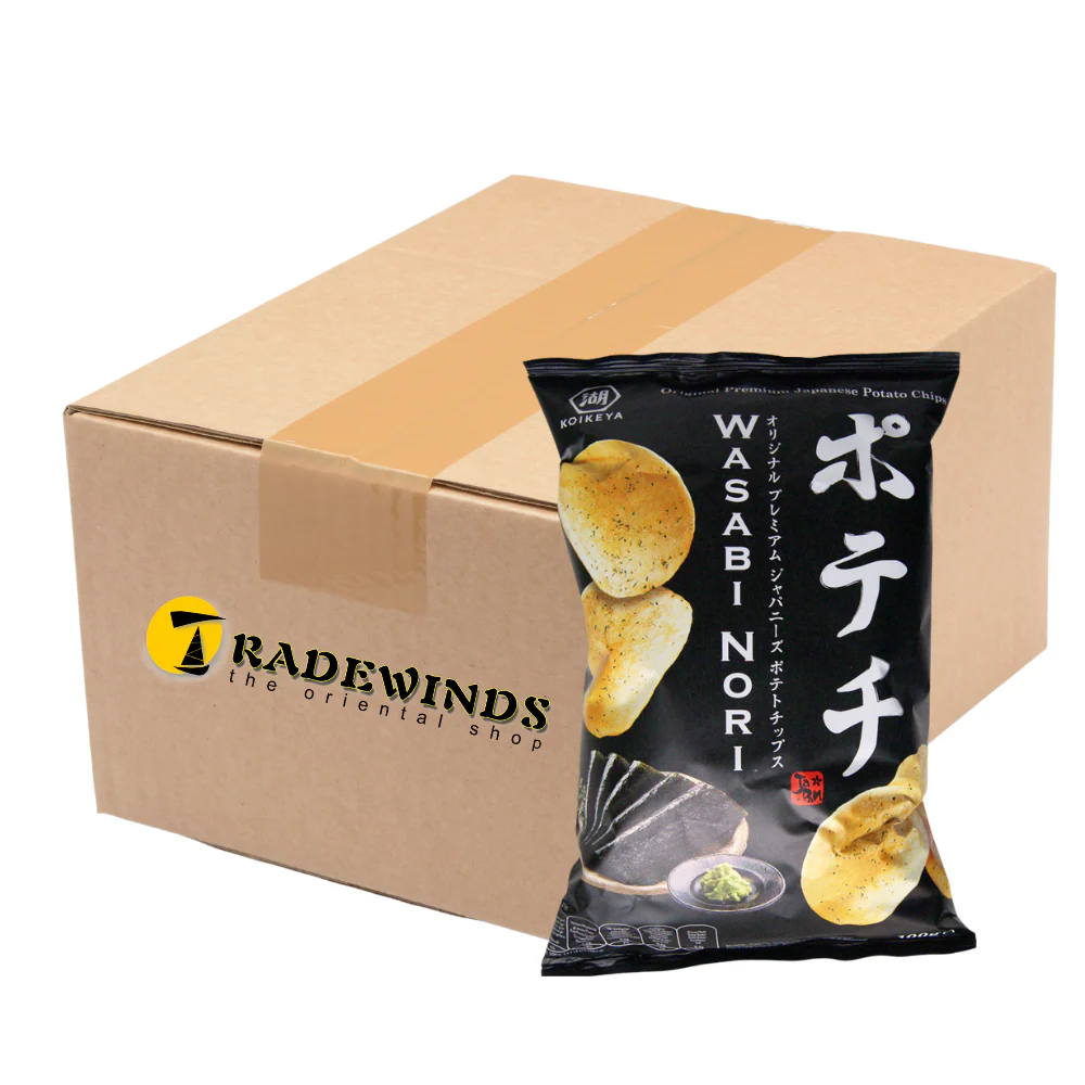 Koikeya Japanese Crisps Wasabi Nori Flavour - 12x100g