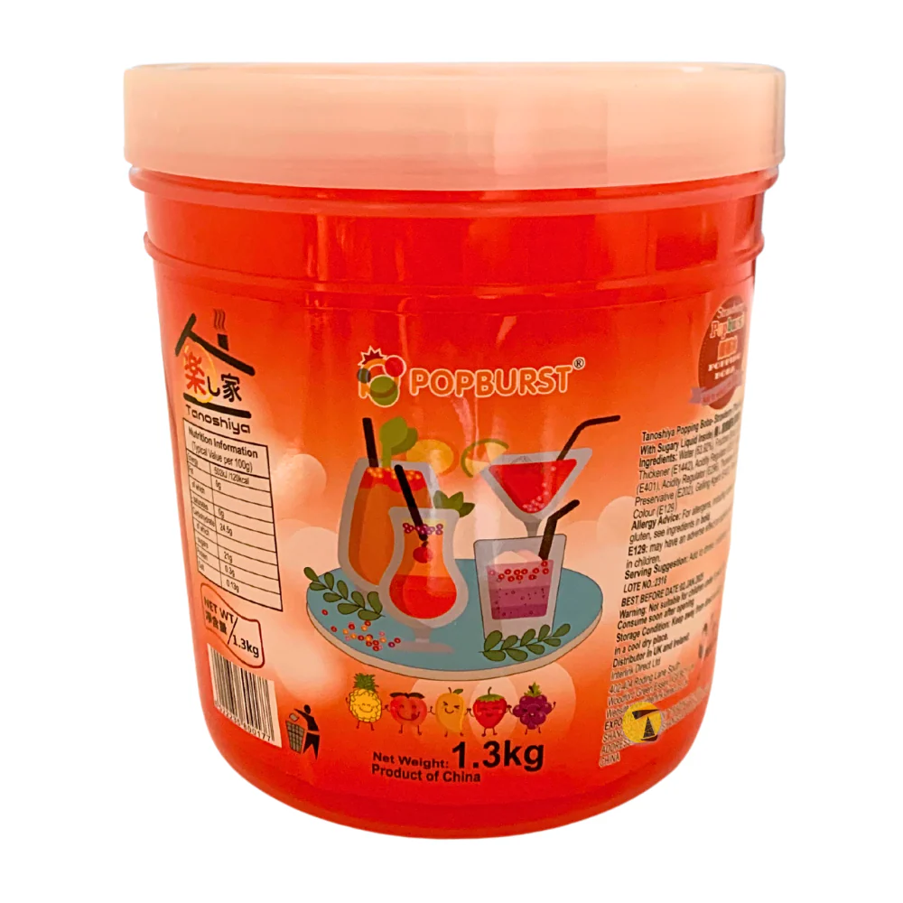 Tanoshiya Popping Bobba Strawberry - 1.3kg